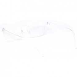 Rectangular Unisex Plastic Rectangular Mod Dressy Fashion Reading Glasses - Clear - CX18ZYGGEC9 $9.52