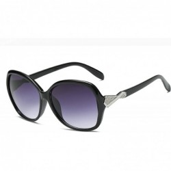 Square Retro Sunglasses for women Plate Resin UV400 Sunglasses - Black Gray - C518SZU9CKC $13.91