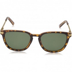 Square Sierra Polarized Round Sunglasses- Tortoise- 55 mm - C418RQ38X4Y $33.28