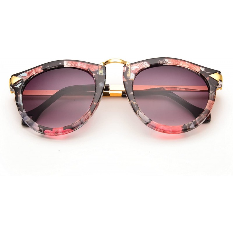 Wayfarer Womens Fashion Wayfarer Sunglasses Unique Arrow Design Frame - Flower - CK11YN1D8B7 $8.05