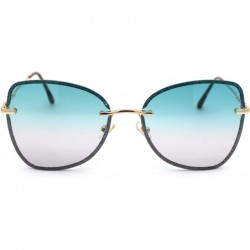 Butterfly Womens Expose Lens Bow Shape Butterfly Chic Sunglasses - Gold Green Grey - CD18WTINOE5 $17.00