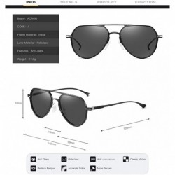 Sport Men's Sunglasses- Discoloration Sunglasses- Polarized Sunglasses- Al-Mg Full Frame Driving - C5 - CU1952I9Z6A $53.59