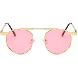 Oval Women Tiny Sunglasses with Small Oval Lens And Metal Frames Optional - Red - CY18CAL2KET $13.28