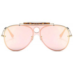 Oversized Oversize Sunglasses Reflective Glasses - Pink - CJ192ZKIDSZ $12.69