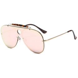 Oversized Oversize Sunglasses Reflective Glasses - Pink - CJ192ZKIDSZ $12.69