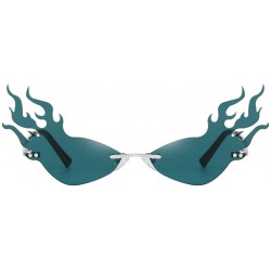 Square Women Cat Eye Sunglasses Glasses Shades Vintage Retro Sunglasses Vintage Sun Glasses - Blue - C01905AHWGX $8.49