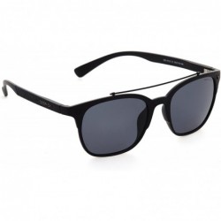 Aviator Made In ITALY Polarized Sunglasses for Men with Metal Accent UV Protection DS1512 - Matte Black - C1189NNZLOQ $22.54