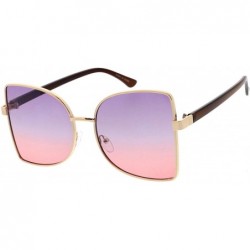 Oversized Butterfly Frame 70s Retro Fashion Sunglasses - Purple - C618UDRDUHT $9.13