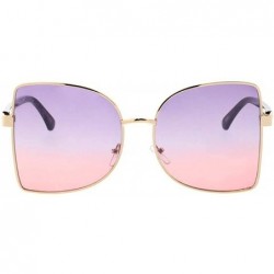 Oversized Butterfly Frame 70s Retro Fashion Sunglasses - Purple - C618UDRDUHT $9.13