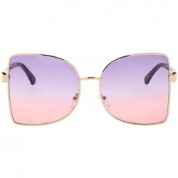 Oversized Butterfly Frame 70s Retro Fashion Sunglasses - Purple - C618UDRDUHT $9.13