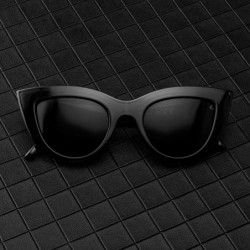 Oversized Retro Vintage Narrow Cateye Sunglasses for Women Clout Goggles Plastic Frame - 2-pack Red/Black - CR18CMTMKZC $9.65