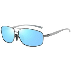 Goggle Polarized Sunglasses for Men Classic Rectangle Sun Glasses Aluminum Magnesium Frame UV400 Driving Goggles - CK18XO46RW...