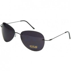 Aviator Matrix Polarized Sunglasses men Metal Wire Frame Anti UV400 - Black - CJ18K52T0Q5 $38.87