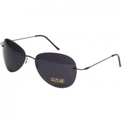 Aviator Matrix Polarized Sunglasses men Metal Wire Frame Anti UV400 - Black - CJ18K52T0Q5 $17.39