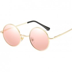 Rimless Fashion Tinted Color Lens Round Sunglasses Men Women Retro Metal Frame Eye Vintage Tiny Female Sun Glasses - 4 - C419...