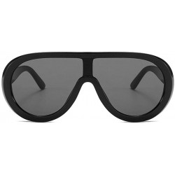 Oversized Classic Oversized Pilot Sunglasses Women Men One Piece Flat Top Sun Glasses Brand Designer Male Goggles UV400 - C21...