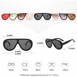 Oversized Classic Oversized Pilot Sunglasses Women Men One Piece Flat Top Sun Glasses Brand Designer Male Goggles UV400 - C21...