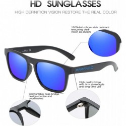 Sport Retro Polarized Sunglasses for Men/Women UV Protection Ultra Light Classic Rectangular Mirrored Sun Glasses P8816 - CF1...