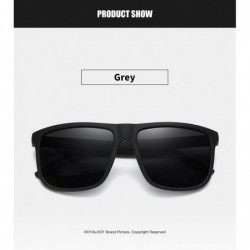 Oval Men's Driving Polarized Sunglasses for Fishing Oval Alloy Frame UV400 - Grey - CQ18XYM2ESY $12.33