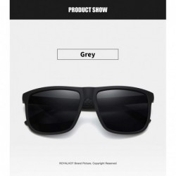 Oval Men's Driving Polarized Sunglasses for Fishing Oval Alloy Frame UV400 - Grey - CQ18XYM2ESY $12.33