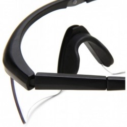 Oval ESB Shooting Sunglasses- Black Frame/3 Lenses (Smoked- Amber and Clear) - C4113Q4MMU5 $10.66