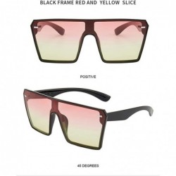 Square Women Fashion Square UV Protection Polarization Sunglasses Sunglasses - Black Pink Yellow - CG19026LKLO $12.63