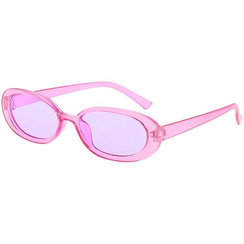 Goggle Unisex Small Frame Sunglasses Vintage Irregular Shape Sun Glasses - E - CH18OAIIYNA $8.00