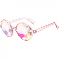 Goggle Women Girls Kaleidoscope Sunglasses Rainbow Prism Glasses Refraction Goggles for Festivals - Pink - CN18GQGO93N $19.74
