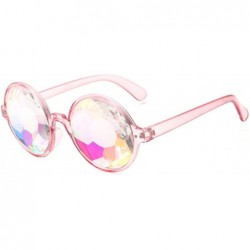 Goggle Women Girls Kaleidoscope Sunglasses Rainbow Prism Glasses Refraction Goggles for Festivals - Pink - CN18GQGO93N $8.27