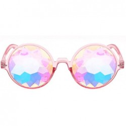Goggle Women Girls Kaleidoscope Sunglasses Rainbow Prism Glasses Refraction Goggles for Festivals - Pink - CN18GQGO93N $8.27