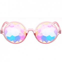 Goggle Women Girls Kaleidoscope Sunglasses Rainbow Prism Glasses Refraction Goggles for Festivals - Pink - CN18GQGO93N $8.27