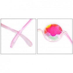 Goggle Women Girls Kaleidoscope Sunglasses Rainbow Prism Glasses Refraction Goggles for Festivals - Pink - CN18GQGO93N $8.27