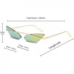 Sport Men and women Fashion Retro Sunglasses metal frame Sunglasses - Gold - CY18LL8Q53L $11.23