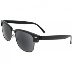 Rectangular Retro Full Lens Reading Sunglass R59 - Black Pewter Frame Gray Lenses - CJ195LN8QOT $18.89