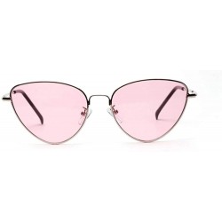 Aviator Trendy Tinted Color Vintage Shaped Sun Glasses Famle Drop Shaped Ocean Cat Red - Pink - CV18YLYGLHW $18.20