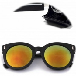 Oversized Classic Retro Reflective Sunglasses for Women Plastic Resin UV400 Sunglasses - Red - C818SZT9CHS $27.61