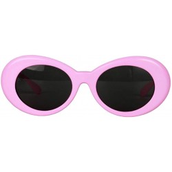 Goggle 2Pcs Retro Clout Goggles Glasses Oval Bold Mod Thick Framed Sunglasses - C3190E6UW2E $8.20