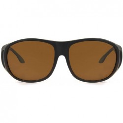 Square Haven-Summerwood Polarized Square Fits Over Sunglasses - Dark Tortoise - 64 mm - C611EAZMHOT $35.37