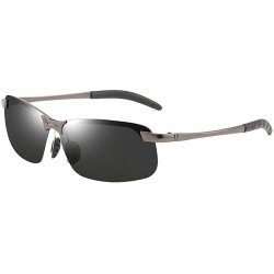 Goggle Men/Women Polarised Sports Sunglasses Semi-rimless VU400 Sunglasses - Grey - Sunglasses - C418RNDT6A3 $17.92