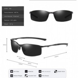 Square Sunglasses Men Women Polarized Sunglasses-Outdoor Driving Classic Mirror Sun Glasses Metal Frame UV400 Eyewear - CV198...