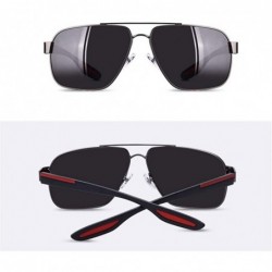 Square Men Polarized Sunglasses Vintage Square Frame Retro Sun Glasses Square TR90 Elastic Leg Mirror Glasses UV400 - CR199QD...