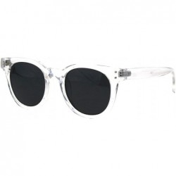 Square Designer Style Sunglasses Horn Rim Unisex Fashion Shades UV 400 - Clear (Black) - C618HSDW4K8 $8.22