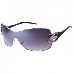 Shield Rimless Shield Warp Sunglasses Flat top sunglasses for Men Women - 1 - C5198R4SAKA $16.03