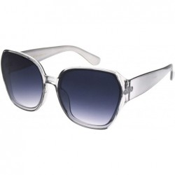 Butterfly Womens Classy Designer Fashion Plastic Squared Butterfly Sunglasses - Slate Black - CV18OGE5T03 $20.63