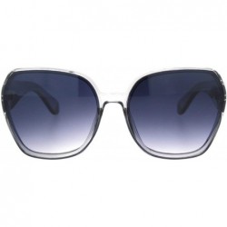Butterfly Womens Classy Designer Fashion Plastic Squared Butterfly Sunglasses - Slate Black - CV18OGE5T03 $10.45