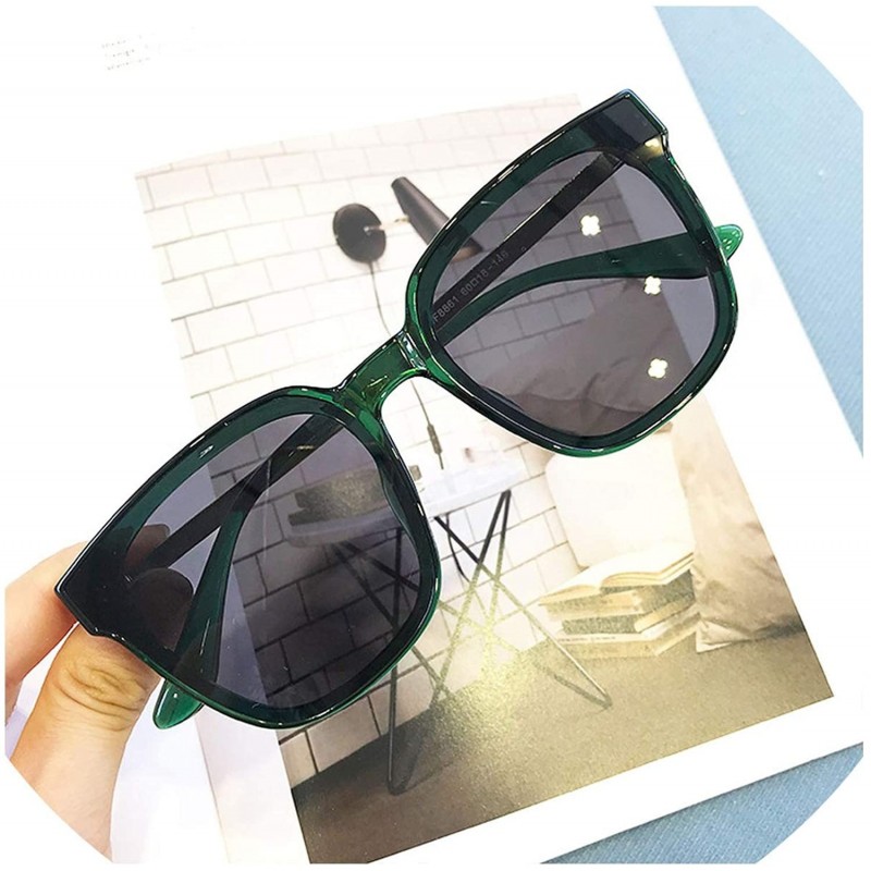 Square Women Oversize Sunglasses Vintage Men Fashion Brand Designer Square Sun Glasses UV400 Eyewear - C01 - CY18WC3ZGT6 $26.81