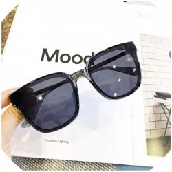 Square Women Oversize Sunglasses Vintage Men Fashion Brand Designer Square Sun Glasses UV400 Eyewear - C01 - CY18WC3ZGT6 $26.81