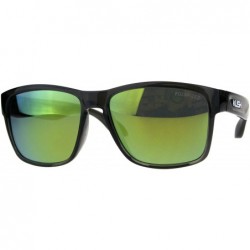 Rectangular Polarized Lens Kush Sunglasses Gray Rectangular Plastic Frame Mirrored Lens - Grey - CX18LQ5QA49 $23.56