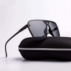 Oval Goggle Plastic Male Driving Sports Men Dazzling Sunglasses Trendy Retro Sun Glasses - Green - CI199XI4600 $9.03