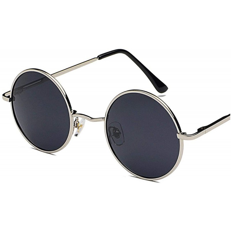 Round Women Retro Classic Round Polarized Sunglasses Fashion Men Luxury Vintage Metal Frame Mirrors Sun Glasses - 2 - CX198ZA...